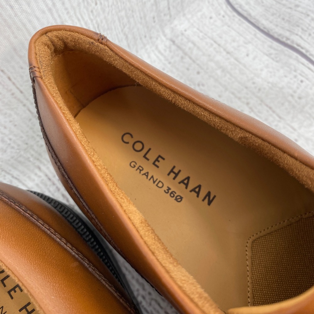 Cole Haan Bedford Cap Toe Oxford Men 13 British Tan Leather Grand 360 Dress Shoe - Picture 12 of 12
